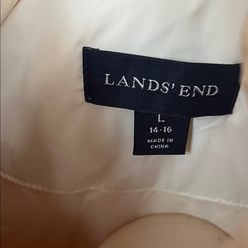EUC Lands' End cream Goosedown winter Jacket - Picture 2 of 16